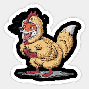 Fox In Chicken Disguise Sticker